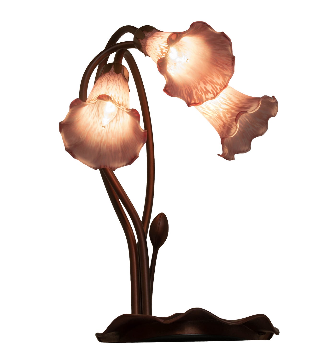 Meyda Tiffany - 13863 - Three Light Accent Lamp - Lavender - Mahogany Bronze