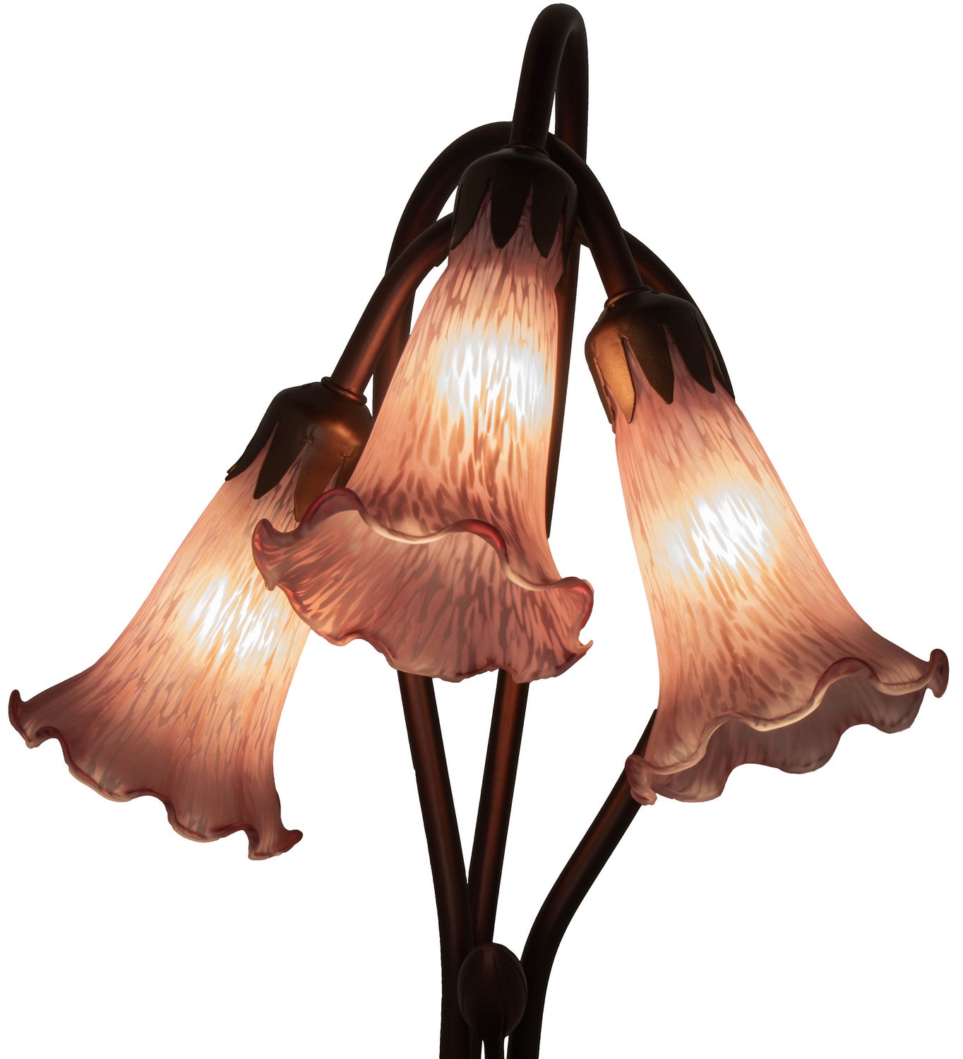 Meyda Tiffany - 13863 - Three Light Accent Lamp - Lavender - Mahogany Bronze