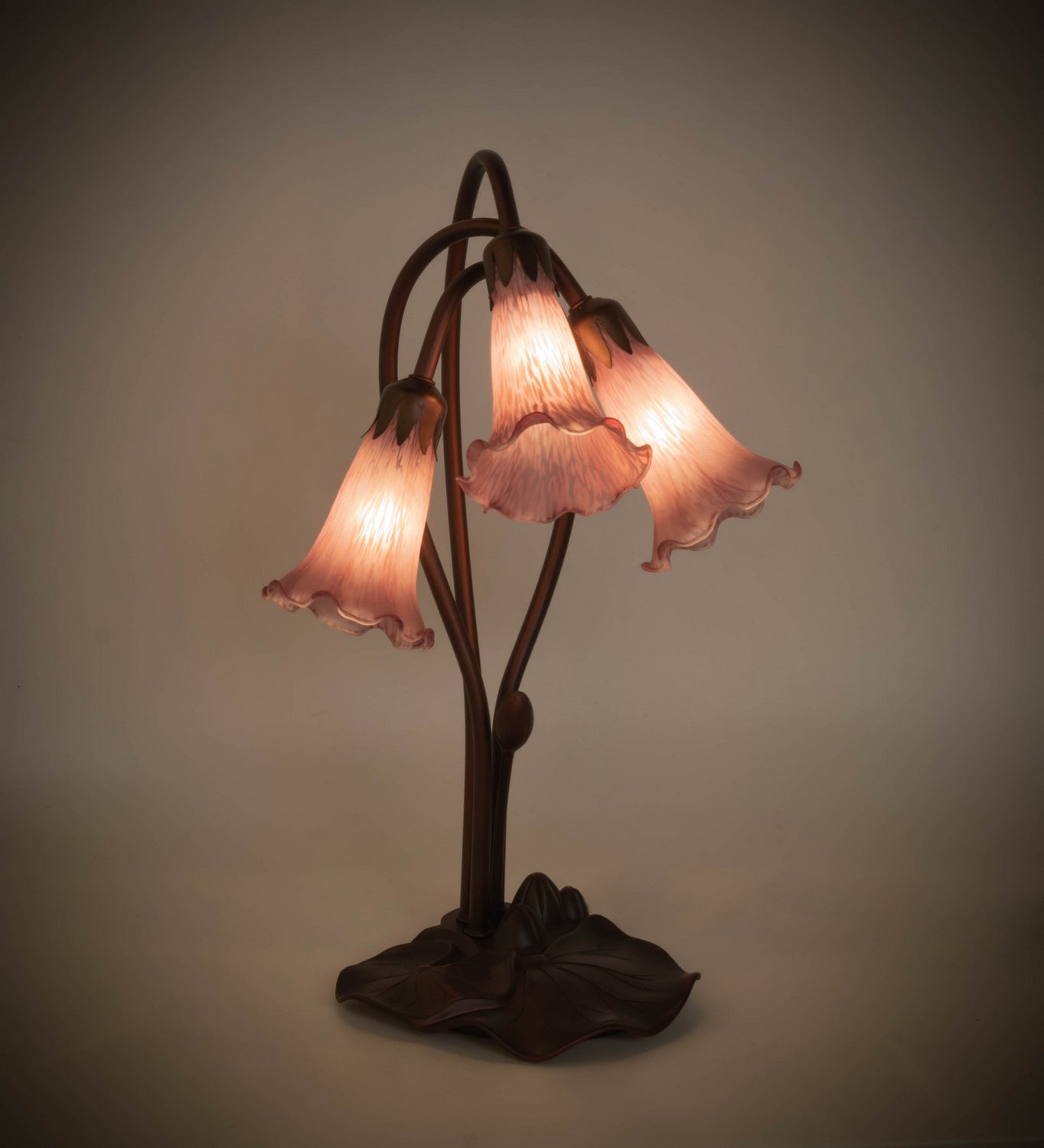 Meyda Tiffany - 13863 - Three Light Accent Lamp - Lavender - Mahogany Bronze