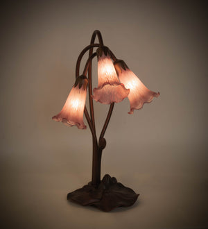 Meyda Tiffany - 13863 - Three Light Accent Lamp - Lavender - Mahogany Bronze