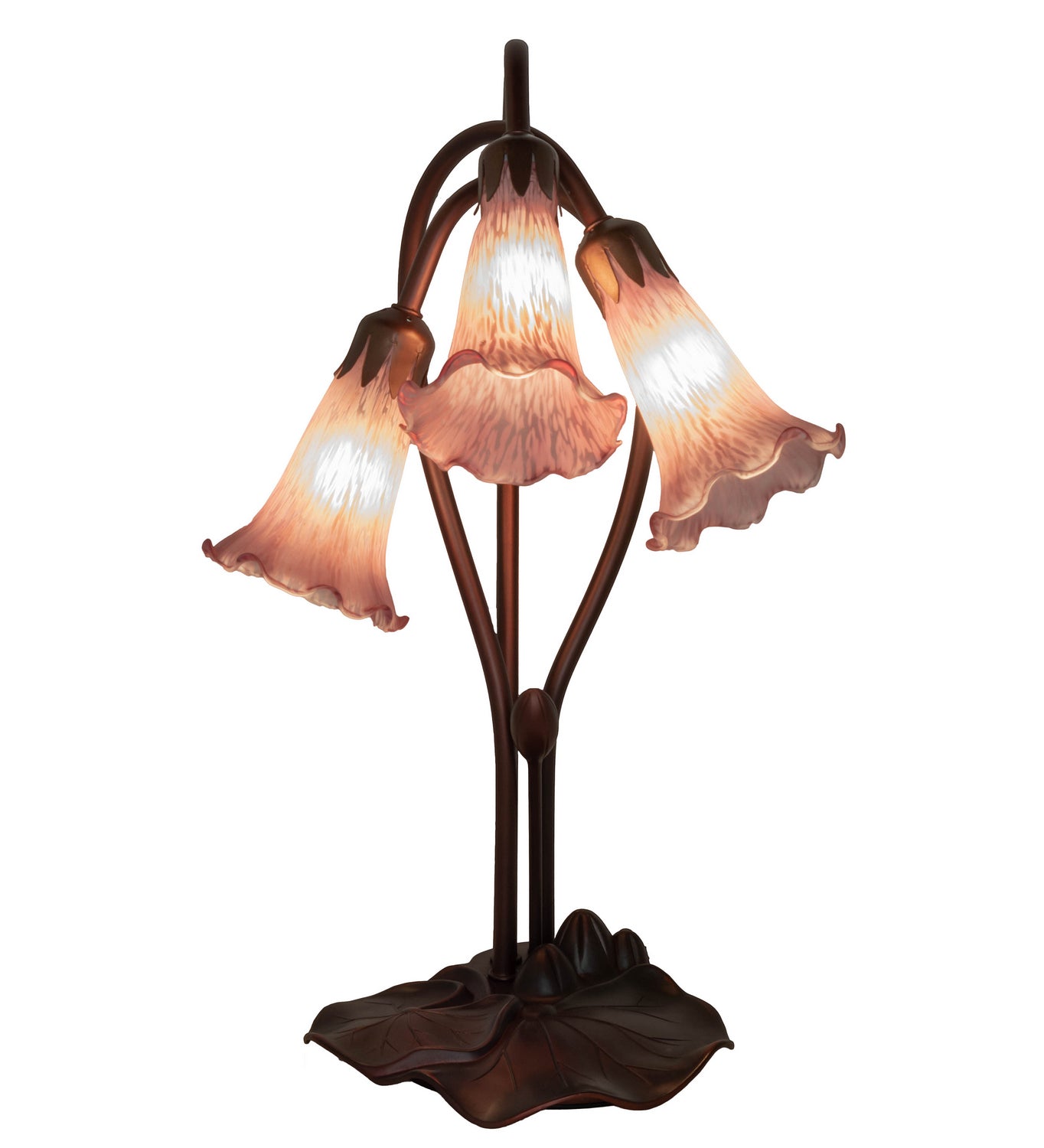 Meyda Tiffany - 13863 - Three Light Accent Lamp - Lavender - Mahogany Bronze