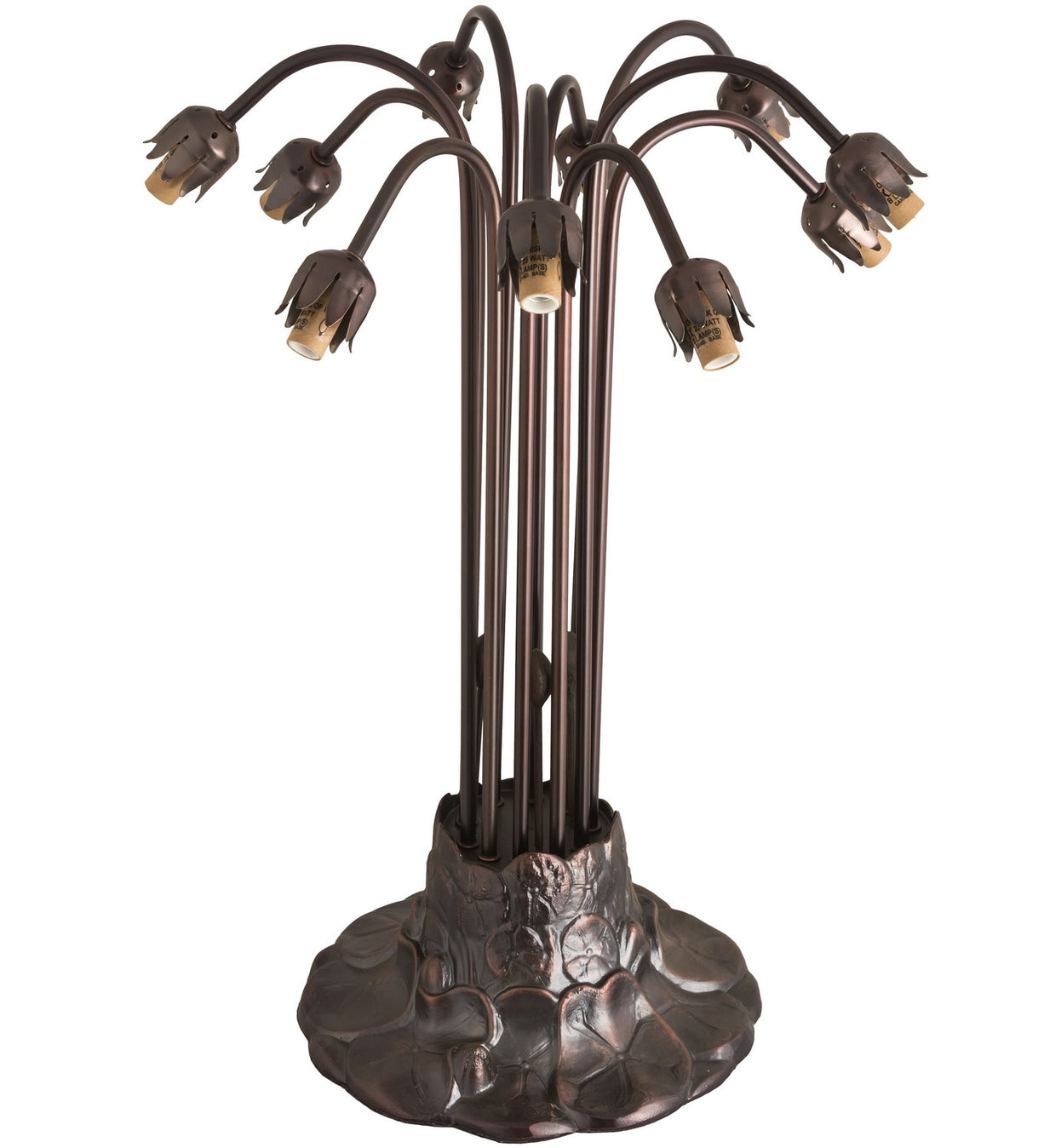 Meyda Tiffany - 14357 - Ten Light Table Lamp - Amber/Green - Mahogany Bronze