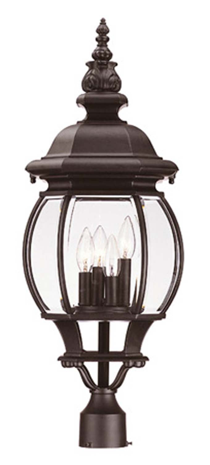 Acclaim Lighting - 5157BK - Four Light Post Mount - Chateau - Matte Black