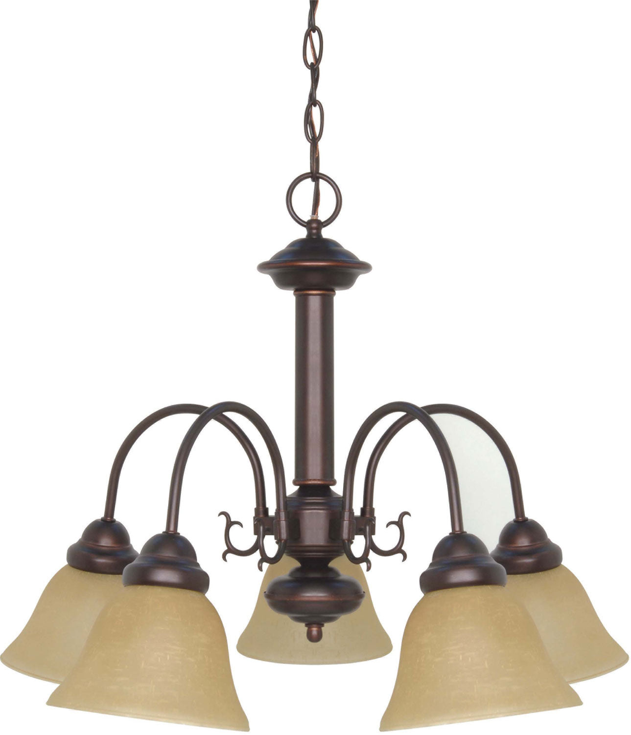 Nuvo Lighting - 60-1251 - Five Light Chandelier - Ballerina - Mahogany Bronze / Champagne