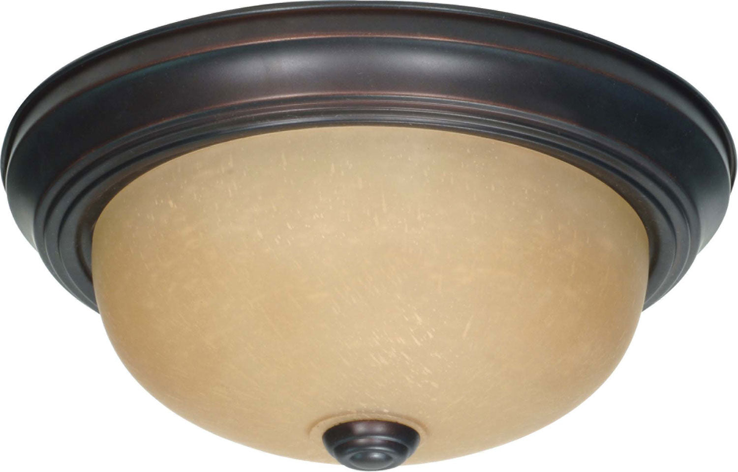 Nuvo Lighting - 60-1255 - Two Light Flush Mount - Mahogany Bronze / Champagne