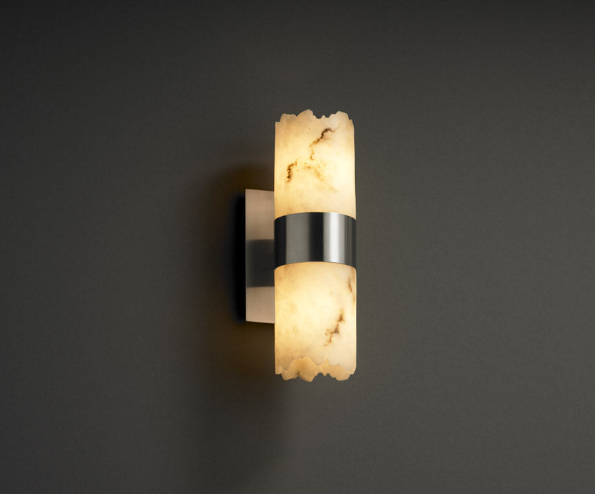 Justice Designs - FAL-8762-12-NCKL - Two Light Wall Sconce - LumenAria - Brushed Nickel