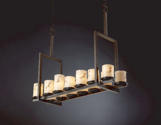 Justice Designs - FAL-8764-10-DBRZ - 14 Light Chandelier - LumenAria - Dark Bronze