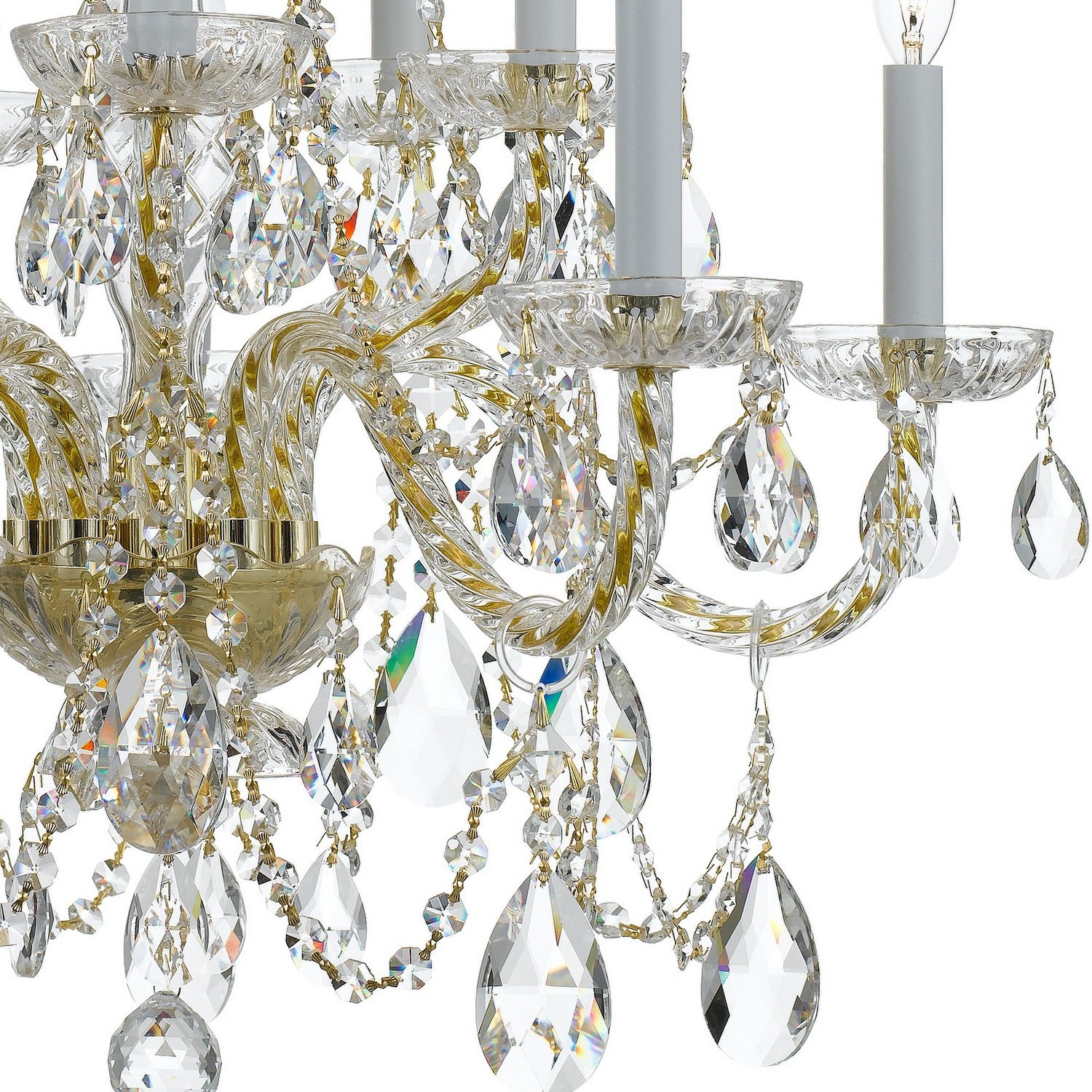 Crystorama - 1130-PB-CL-S - Ten Light Chandelier - Traditional Crystal - Polished Brass