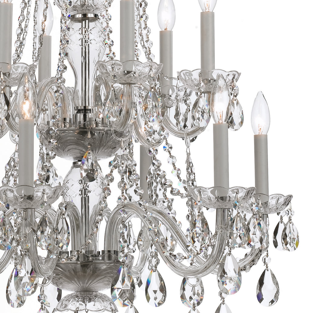 Crystorama - 1137-CH-CL-S - 12 Light Chandelier - Traditional Crystal - Polished Chrome