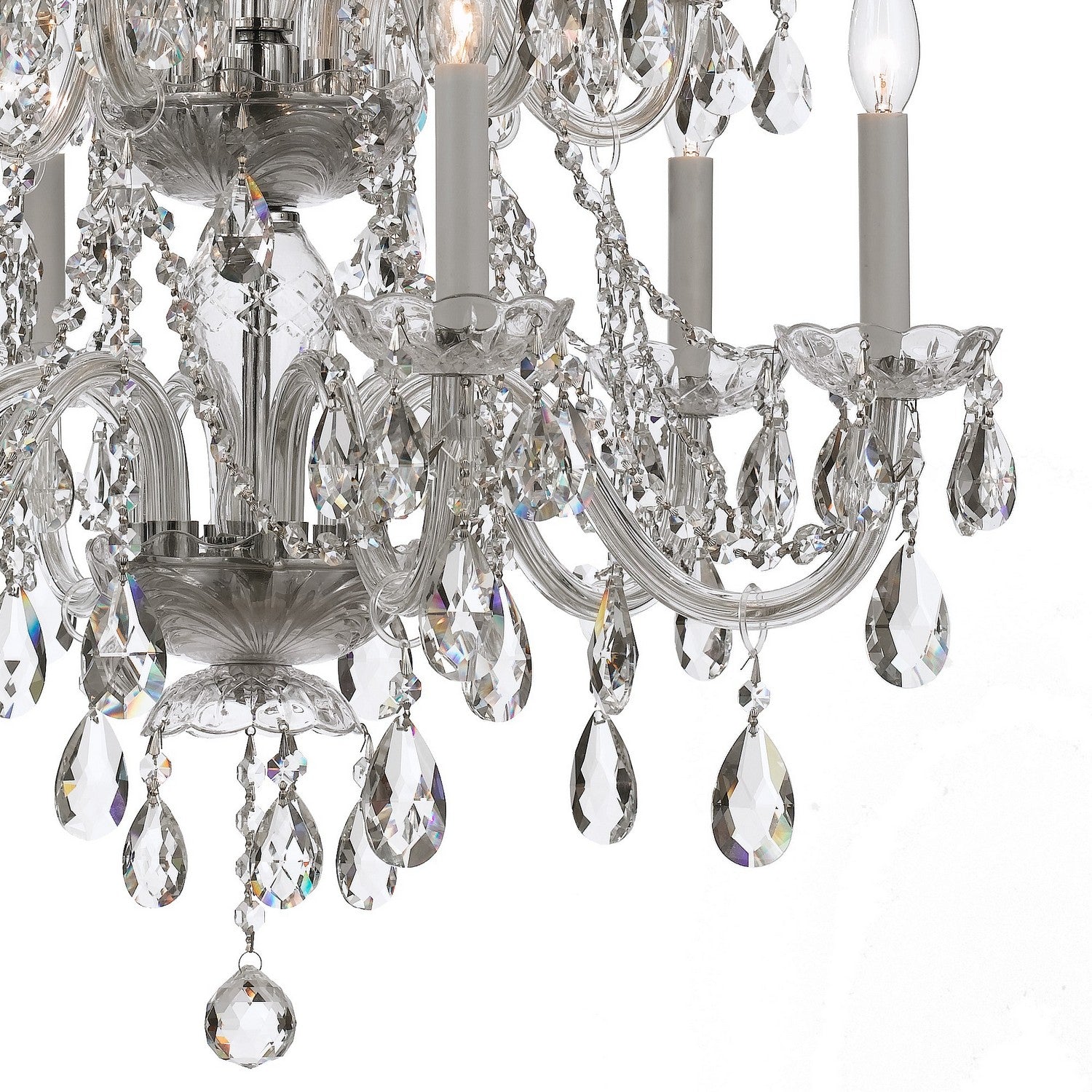 Crystorama - 1137-CH-CL-SAQ - 12 Light Chandelier - Traditional Crystal - Polished Chrome