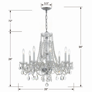 Crystorama - 1138-CH-CL-S - Eight Light Chandelier - Traditional Crystal - Polished Chrome