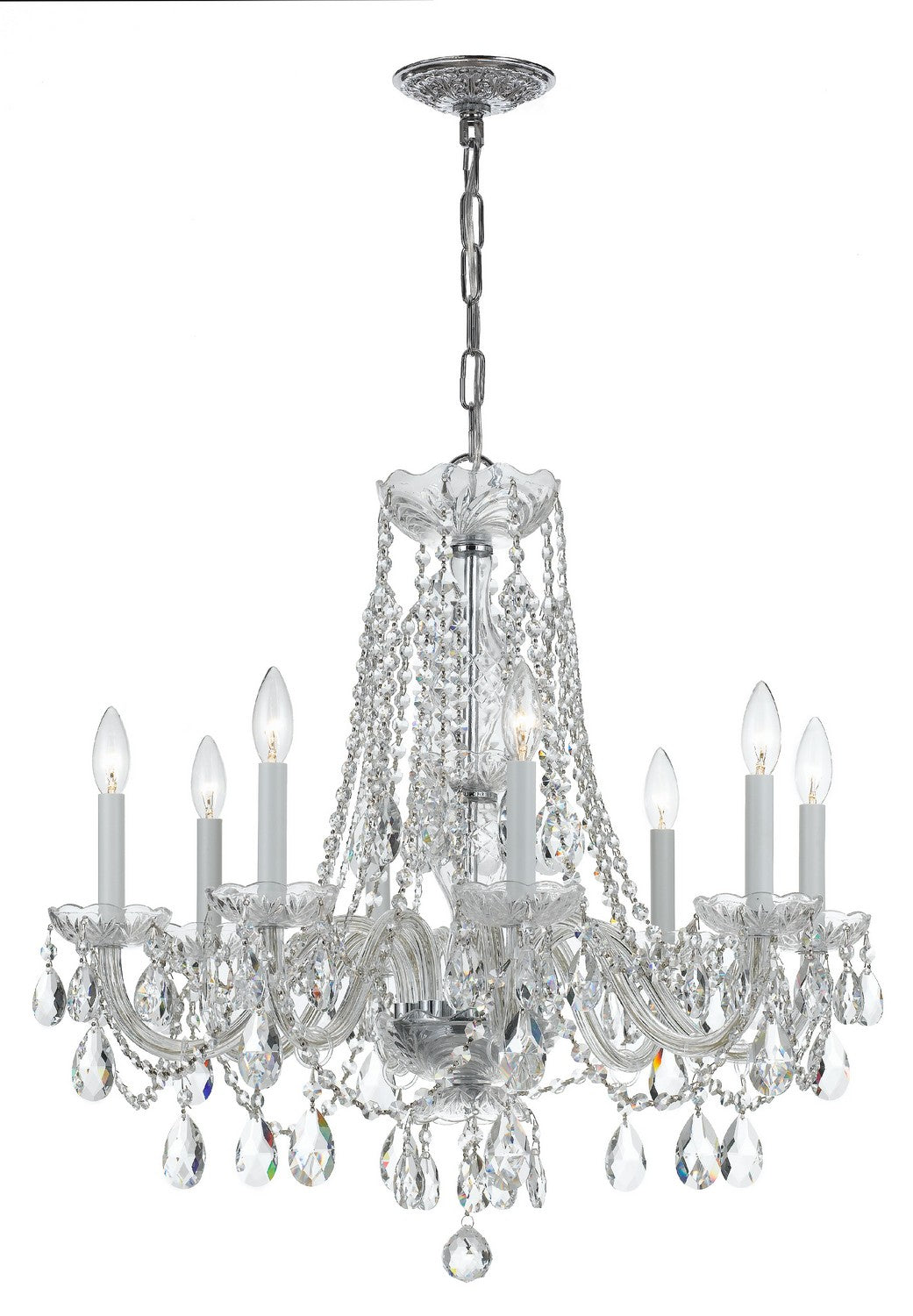 Crystorama - 1138-CH-CL-S - Eight Light Chandelier - Traditional Crystal - Polished Chrome