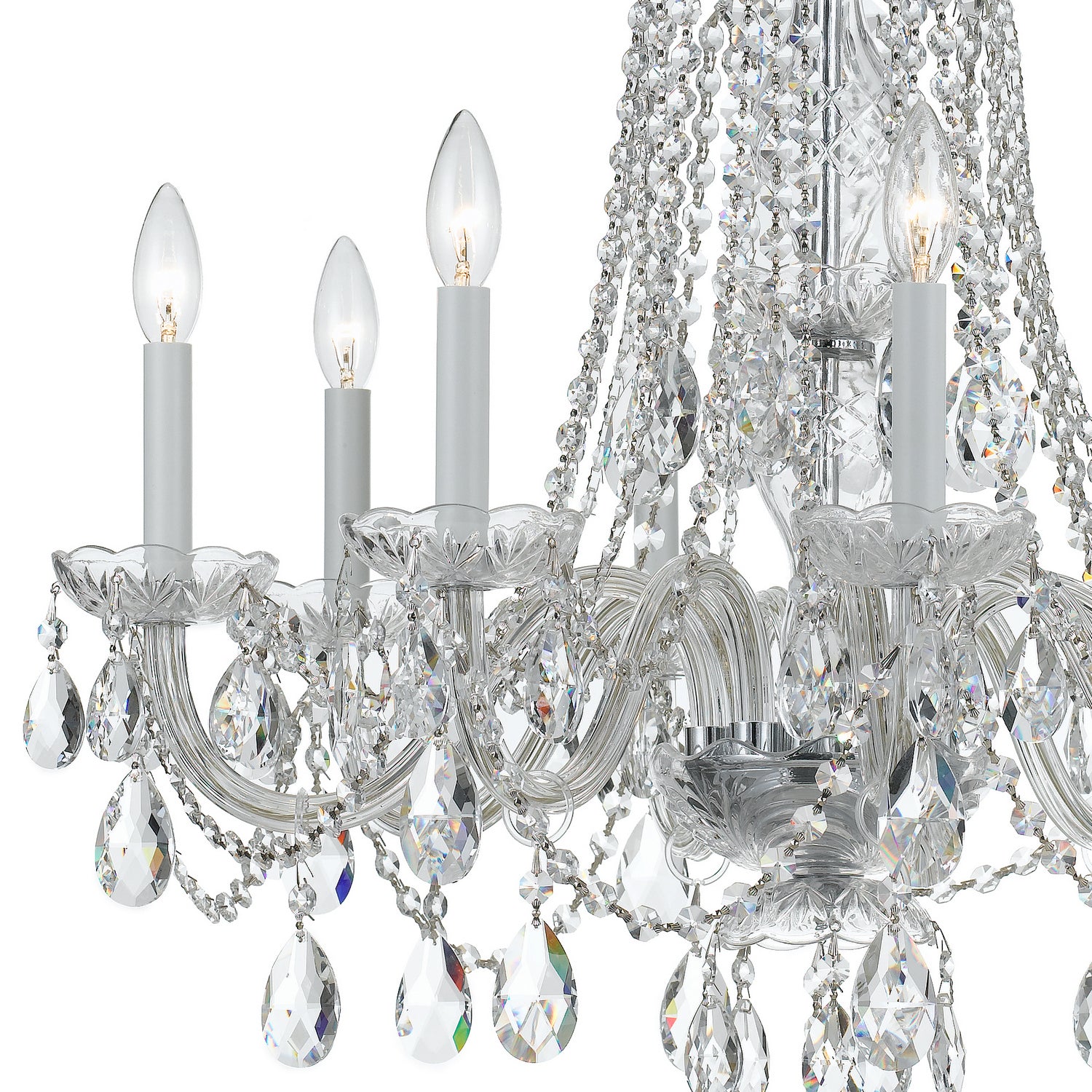 Crystorama - 1138-CH-CL-SAQ - Eight Light Chandelier - Traditional Crystal - Polished Chrome