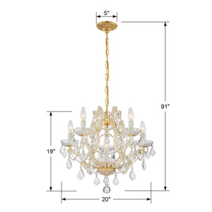 Crystorama - 4405-GD-CL-S - Six Light Mini Chandelier - Maria Theresa - Gold