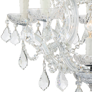 Crystorama - 4405-CH-CL-SAQ - Six Light Mini Chandelier - Maria Theresa - Polished Chrome