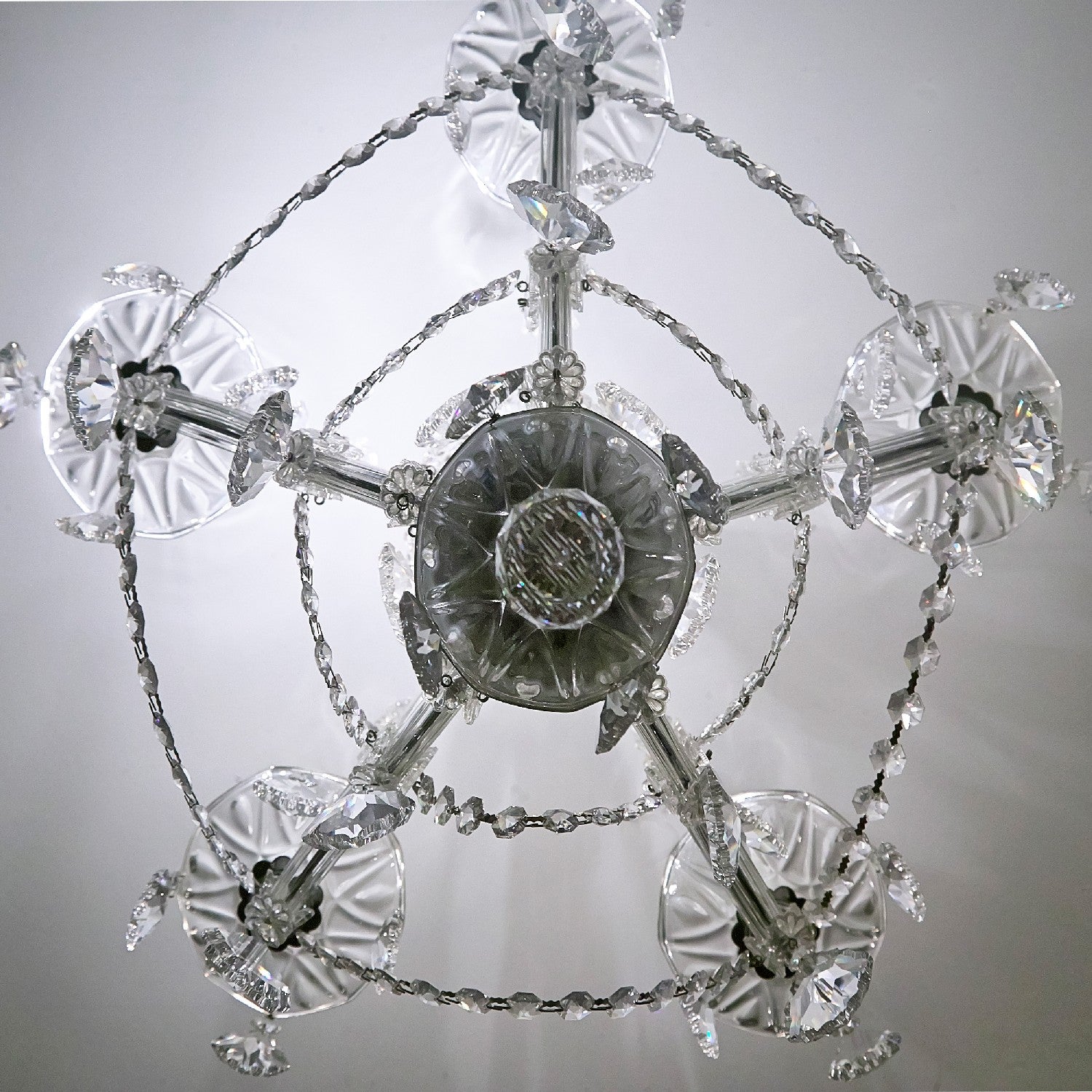 Crystorama - 4405-CH-CL-SAQ - Six Light Mini Chandelier - Maria Theresa - Polished Chrome