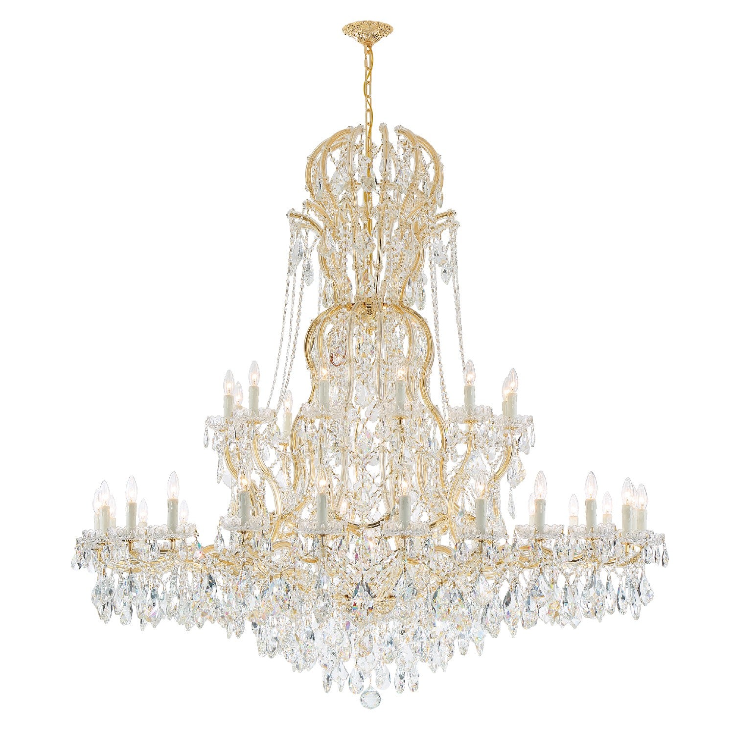 Crystorama - 4460-GD-CL-S - 37 Light Chandelier - Maria Theresa - Gold