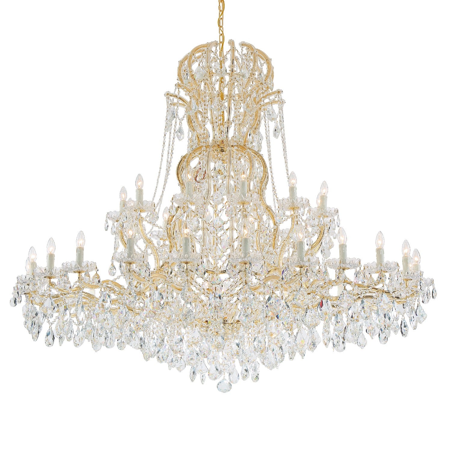 Crystorama - 4460-GD-CL-SAQ - 37 Light Chandelier - Maria Theresa - Gold