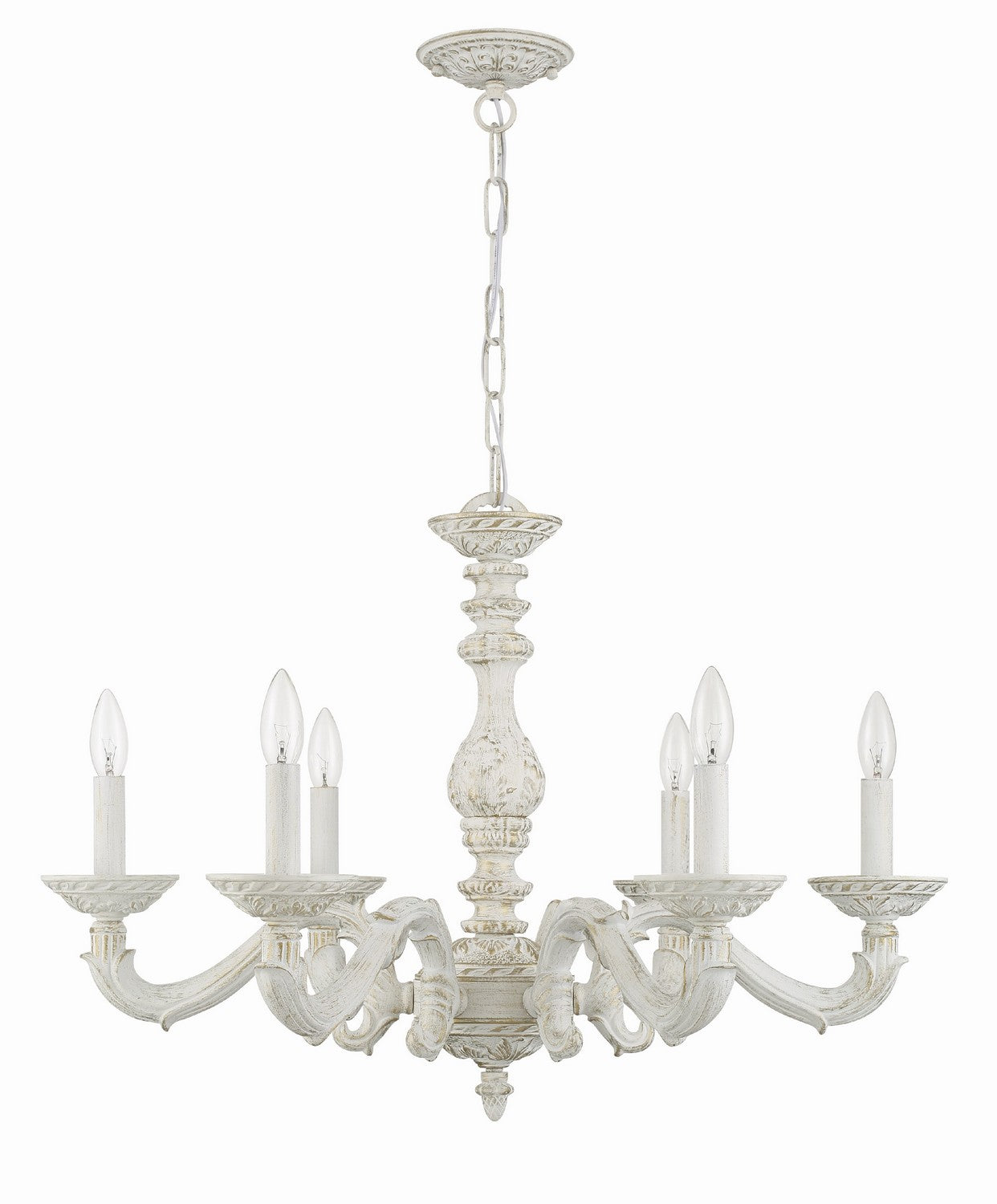 Crystorama - 5126-AW - Six Light Chandelier - Paris Market - Antique White