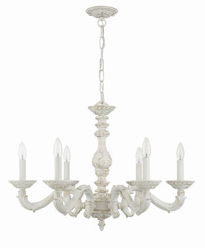 Crystorama - 5126-AW - Six Light Chandelier - Paris Market - Antique White