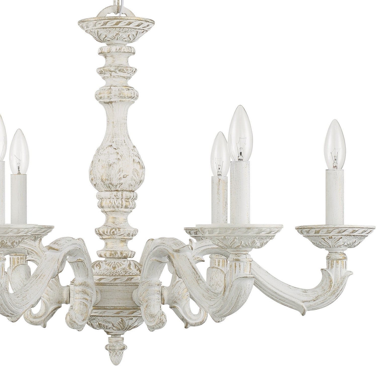 Crystorama - 5126-AW - Six Light Chandelier - Paris Market - Antique White