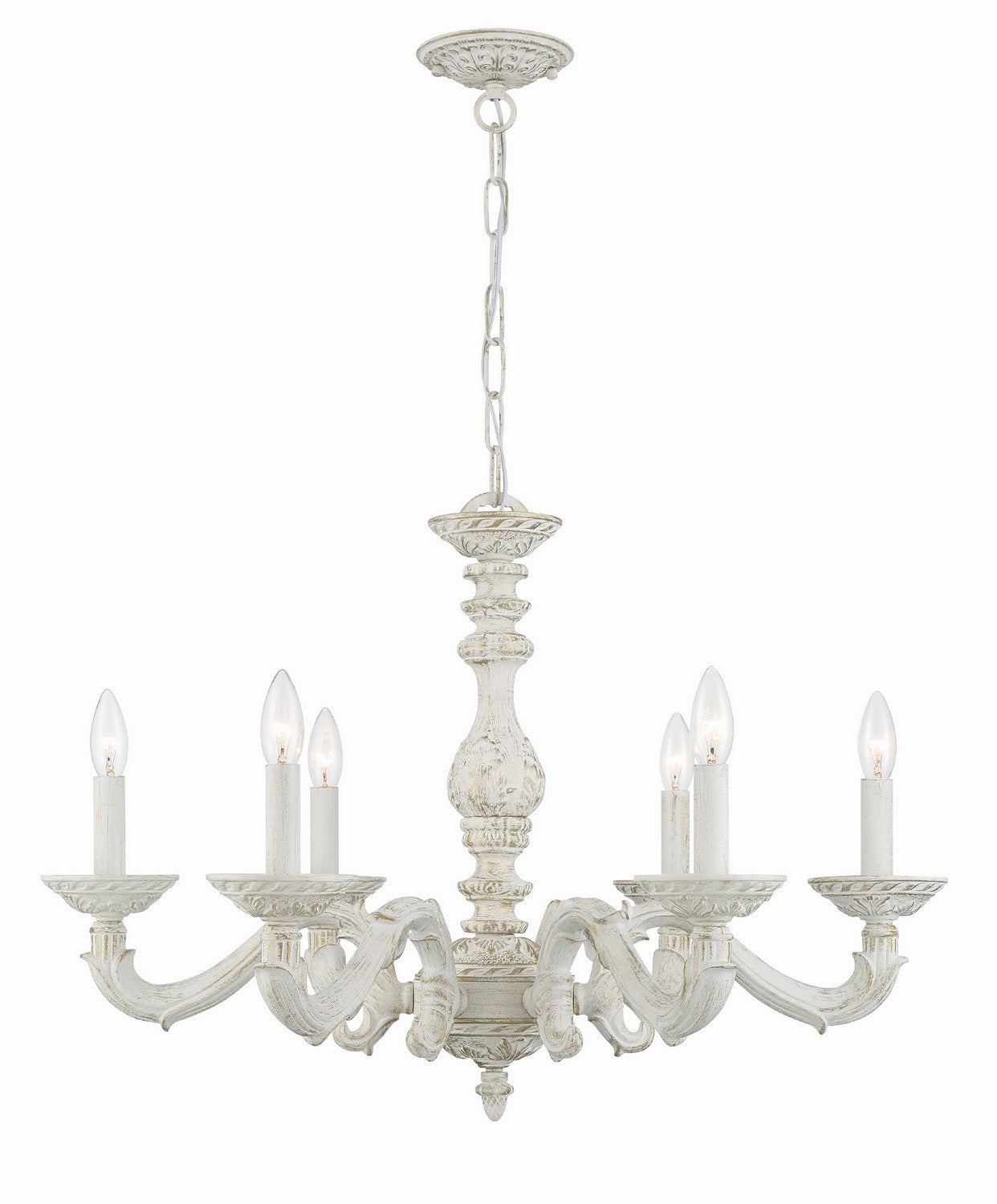 Crystorama - 5126-AW - Six Light Chandelier - Paris Market - Antique White