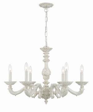 Crystorama - 5126-AW - Six Light Chandelier - Paris Market - Antique White