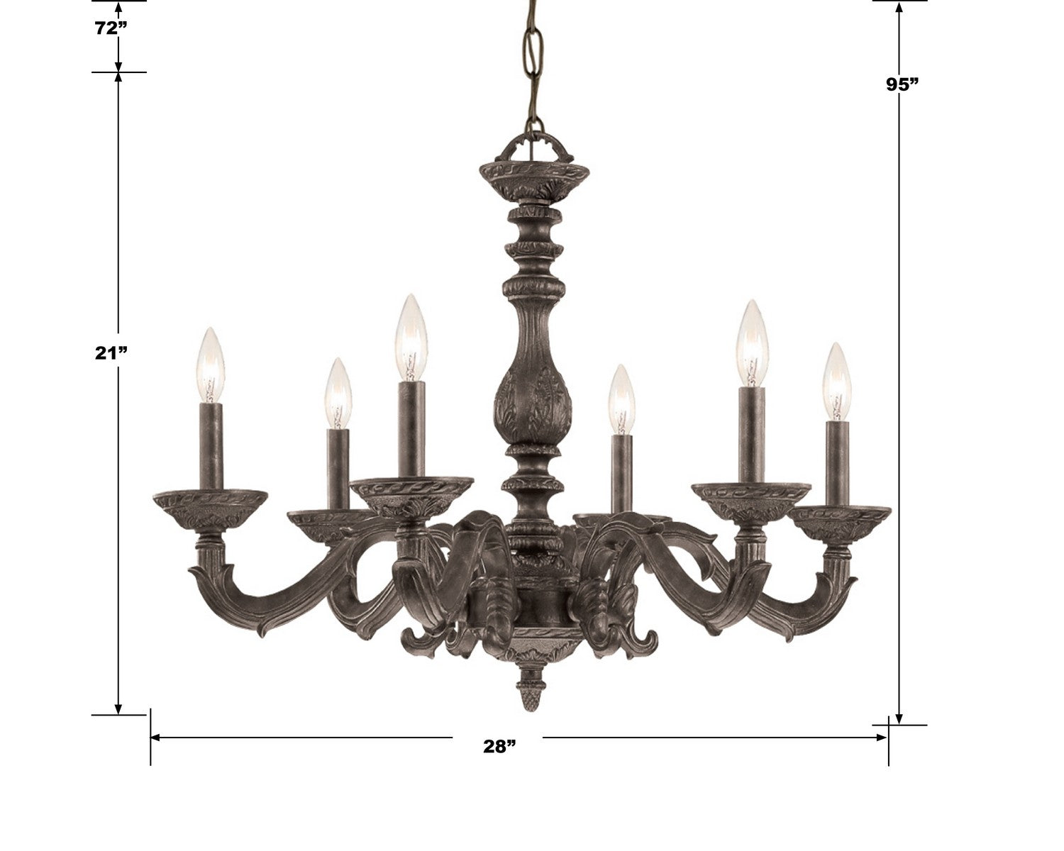 Crystorama - 5126-VB - Six Light Chandelier - Paris Market - Venetian Bronze