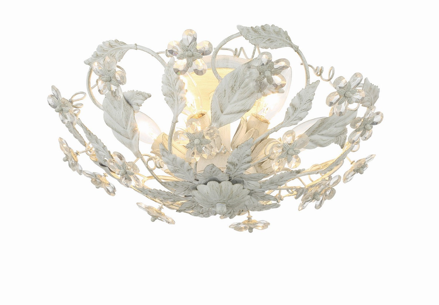 Crystorama - 5316-AW - Six Light Semi Flush Mount - Paris Market - Antique White