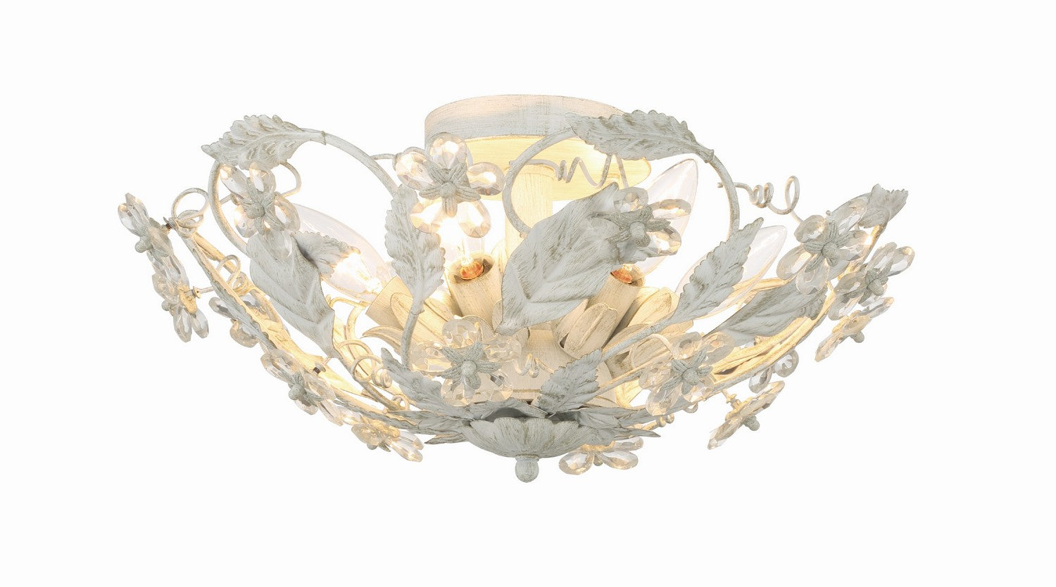 Crystorama - 5316-AW - Six Light Semi Flush Mount - Paris Market - Antique White