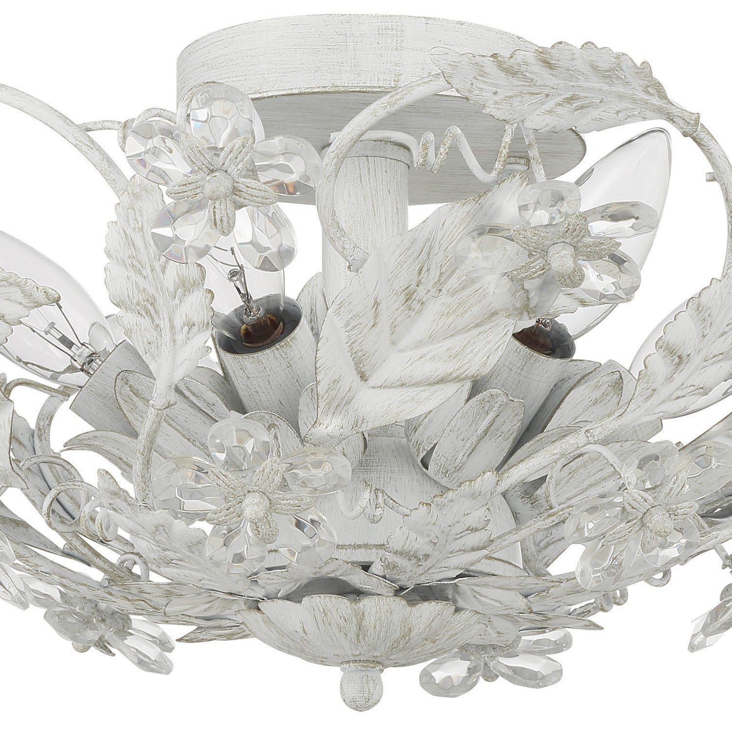 Crystorama - 5316-AW - Six Light Semi Flush Mount - Paris Market - Antique White