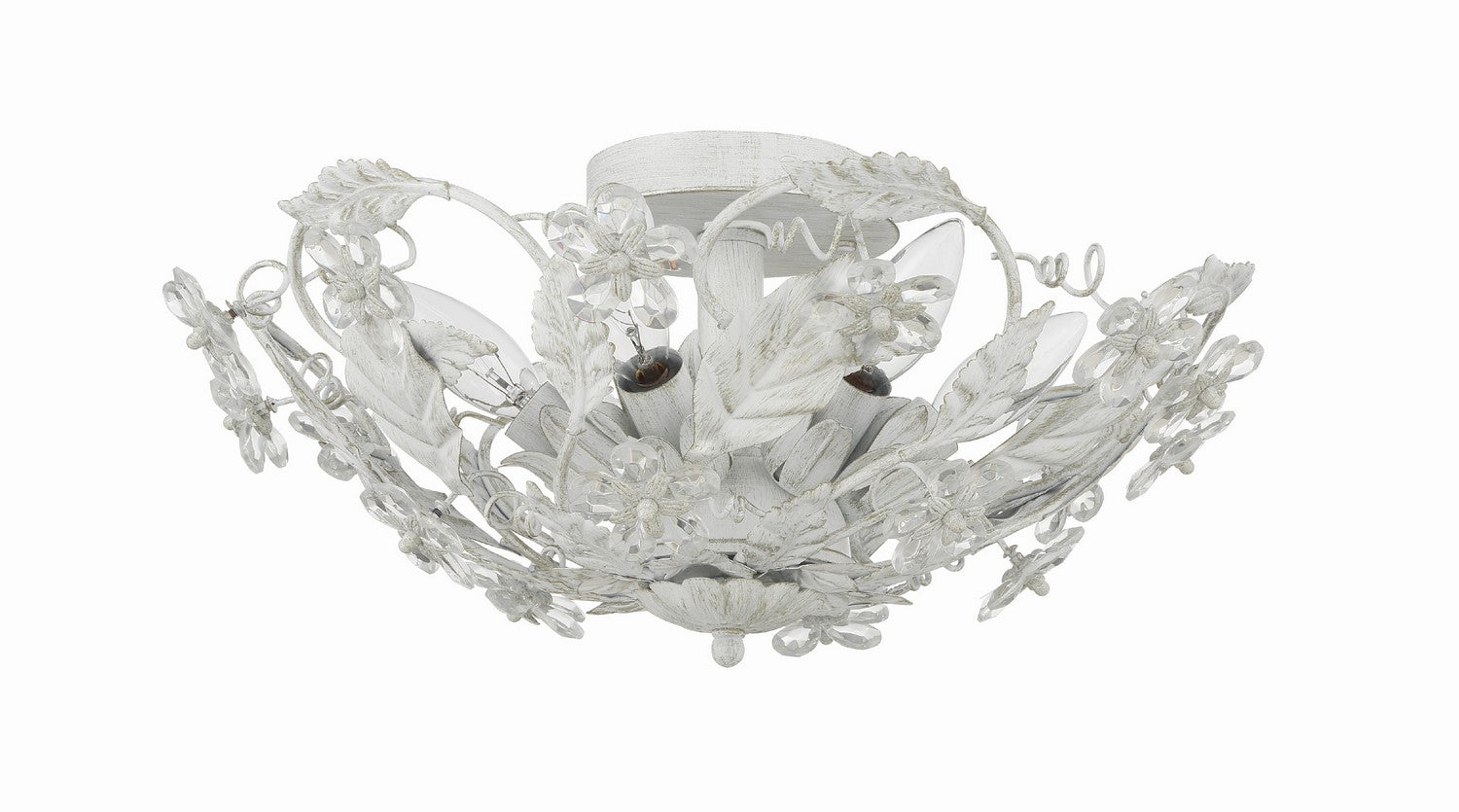 Crystorama - 5316-AW - Six Light Semi Flush Mount - Paris Market - Antique White