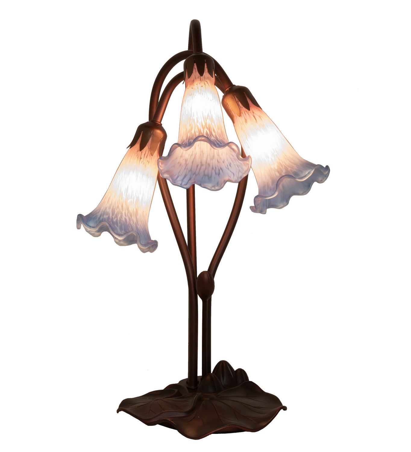 Meyda Tiffany - 14670 - Three Light Accent Lamp - Pink/Blue - Mahogany Bronze