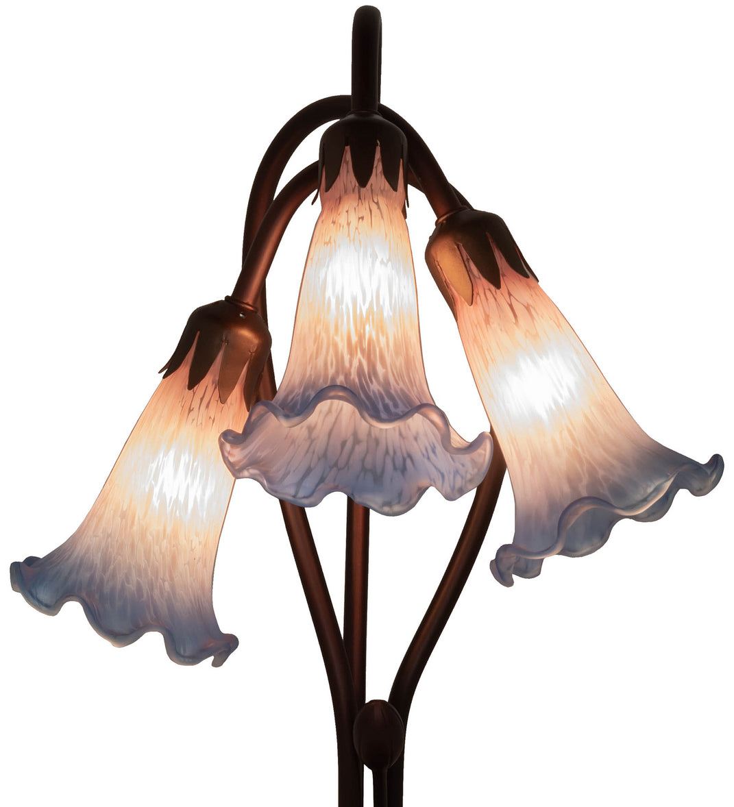 Meyda Tiffany - 14670 - Three Light Accent Lamp - Pink/Blue - Mahogany Bronze