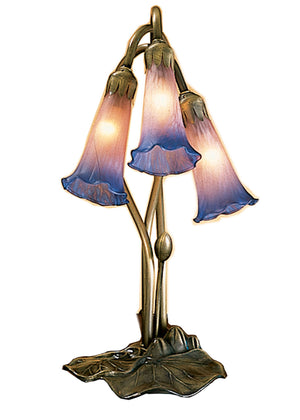 Meyda Tiffany - 14670 - Three Light Accent Lamp - Pink/Blue - Mahogany Bronze