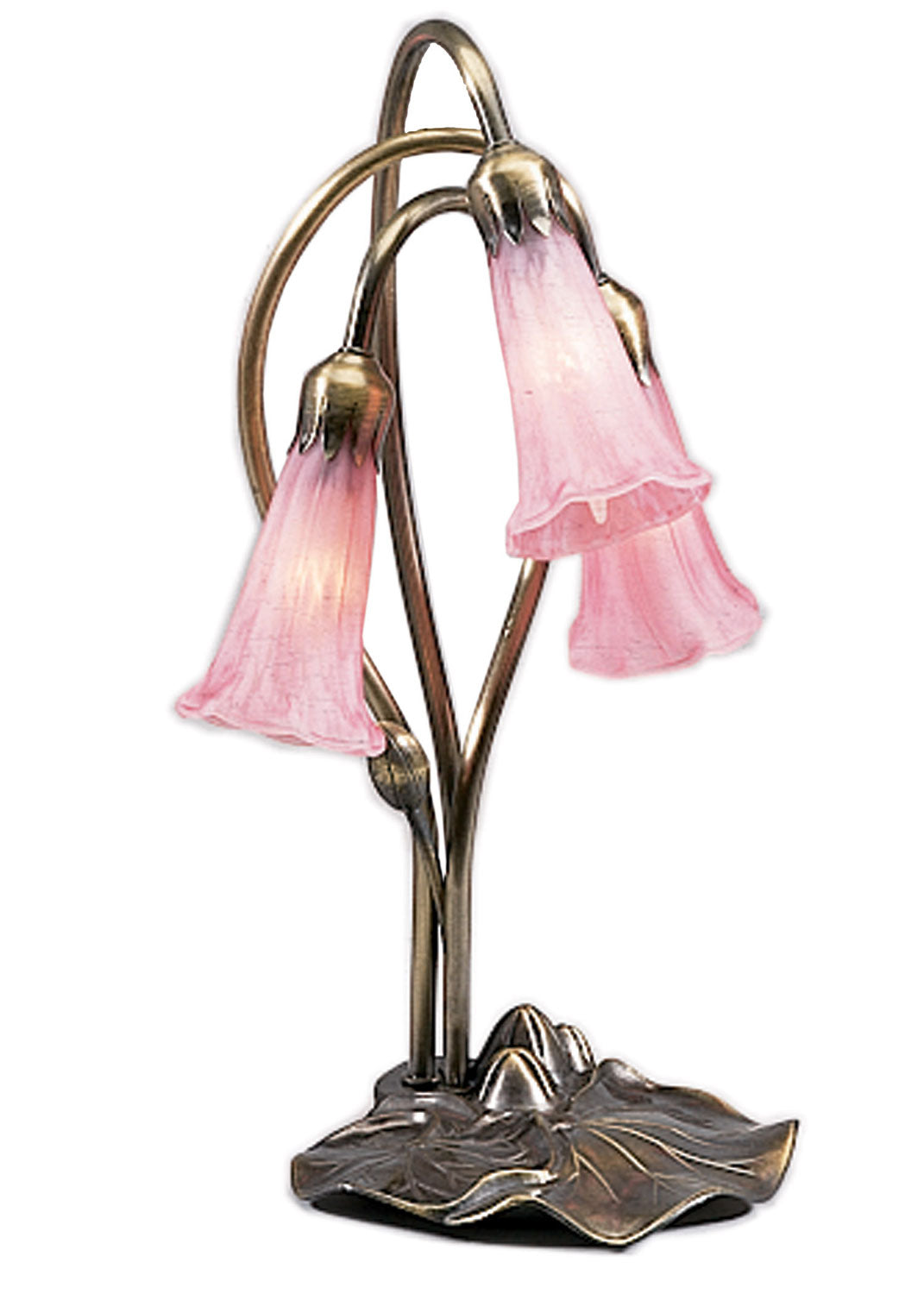 Meyda Tiffany - 14728 - Three Light Accent Lamp - Pink - Mahogany Bronze