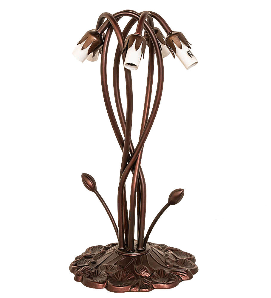 Meyda Tiffany - 14893 - Five Light Accent Lamp - Amber/Green - Mahogany Bronze