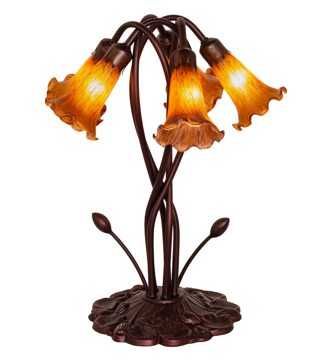 Meyda Tiffany - 14931 - Five Light Accent Lamp - Amber - Mahogany Bronze