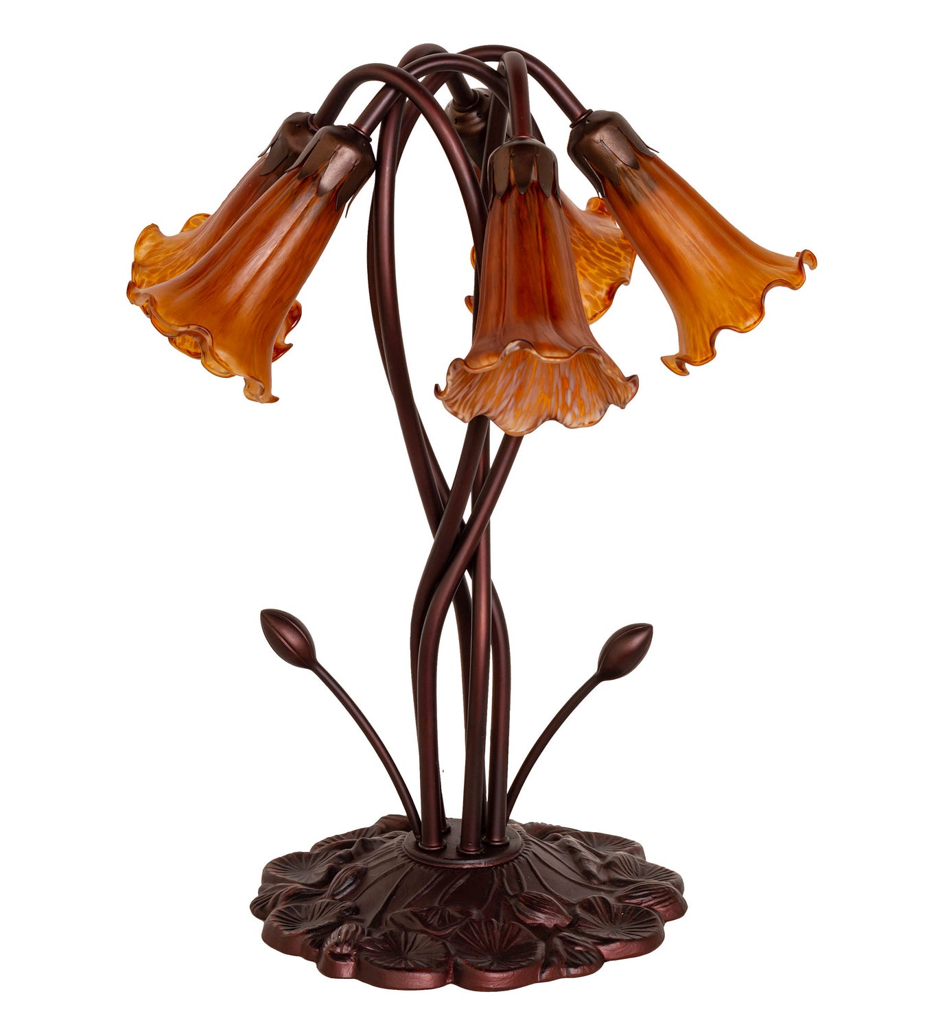 Meyda Tiffany - 14931 - Five Light Accent Lamp - Amber - Mahogany Bronze