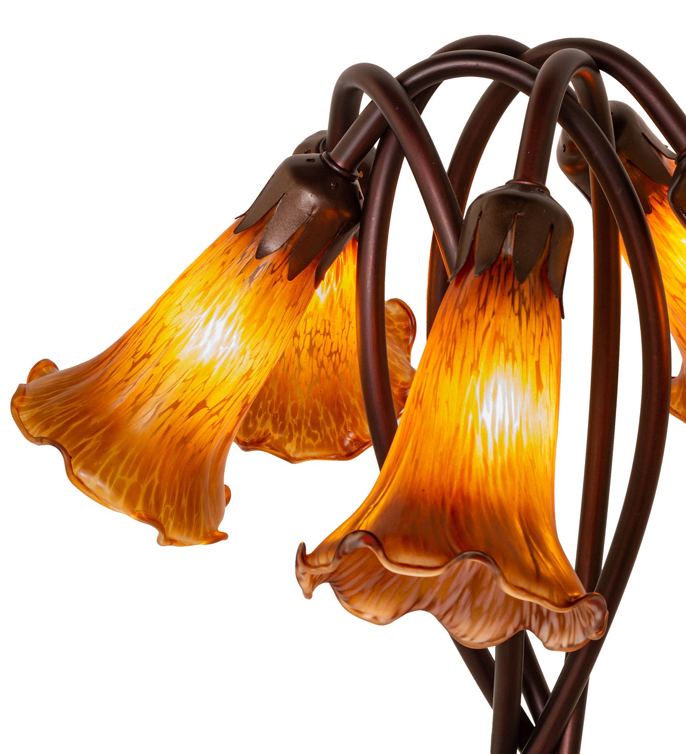 Meyda Tiffany - 14931 - Five Light Accent Lamp - Amber - Mahogany Bronze