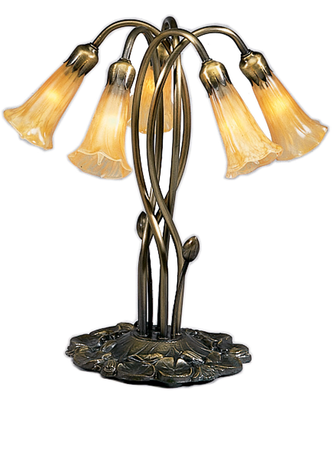 Meyda Tiffany - 14931 - Five Light Accent Lamp - Amber - Mahogany Bronze