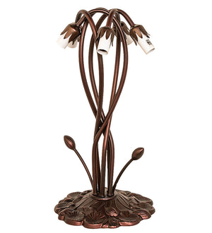 Meyda Tiffany - 14962 - Five Light Accent Lamp - Amber/Purple Pond Lily - Mahogany Bronze