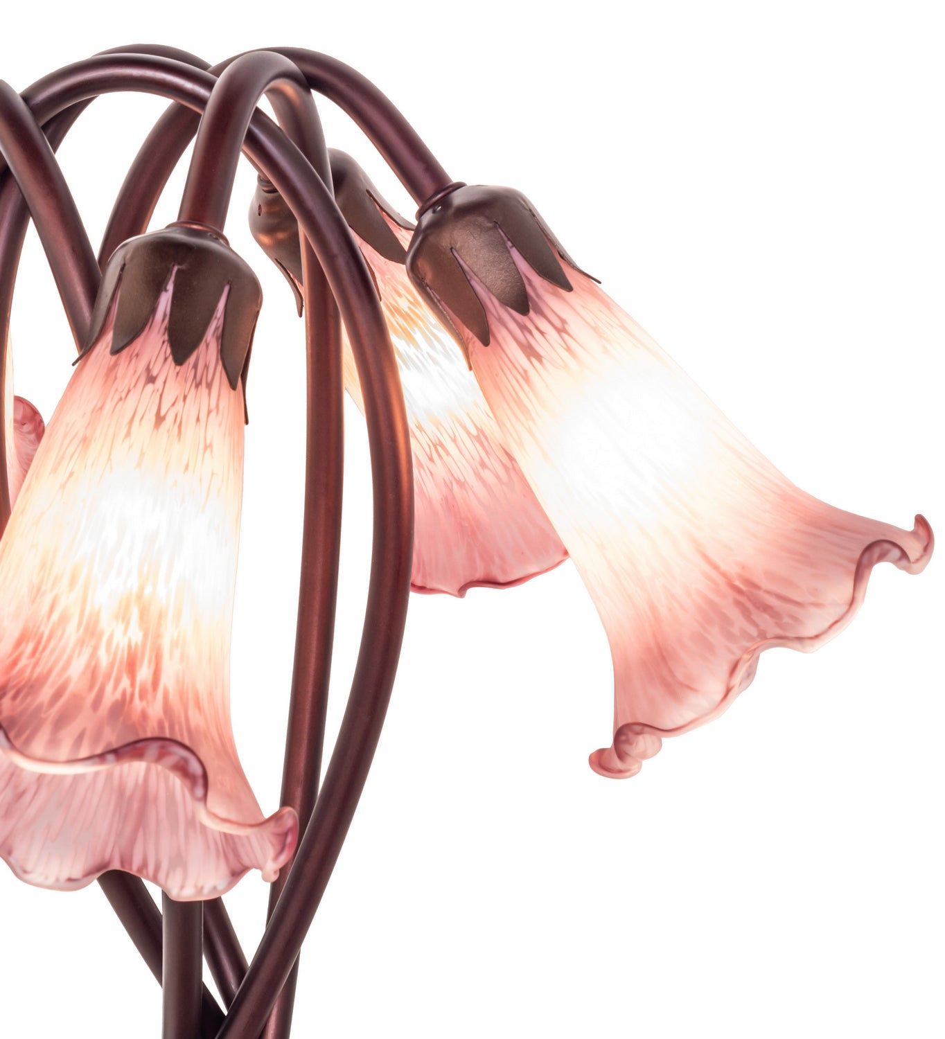 Meyda Tiffany - 15127 - Five Light Accent Lamp - Lavender Pond Lily - Mahogany Bronze