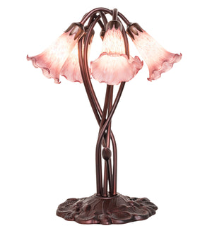 Meyda Tiffany - 15127 - Five Light Accent Lamp - Lavender Pond Lily - Mahogany Bronze