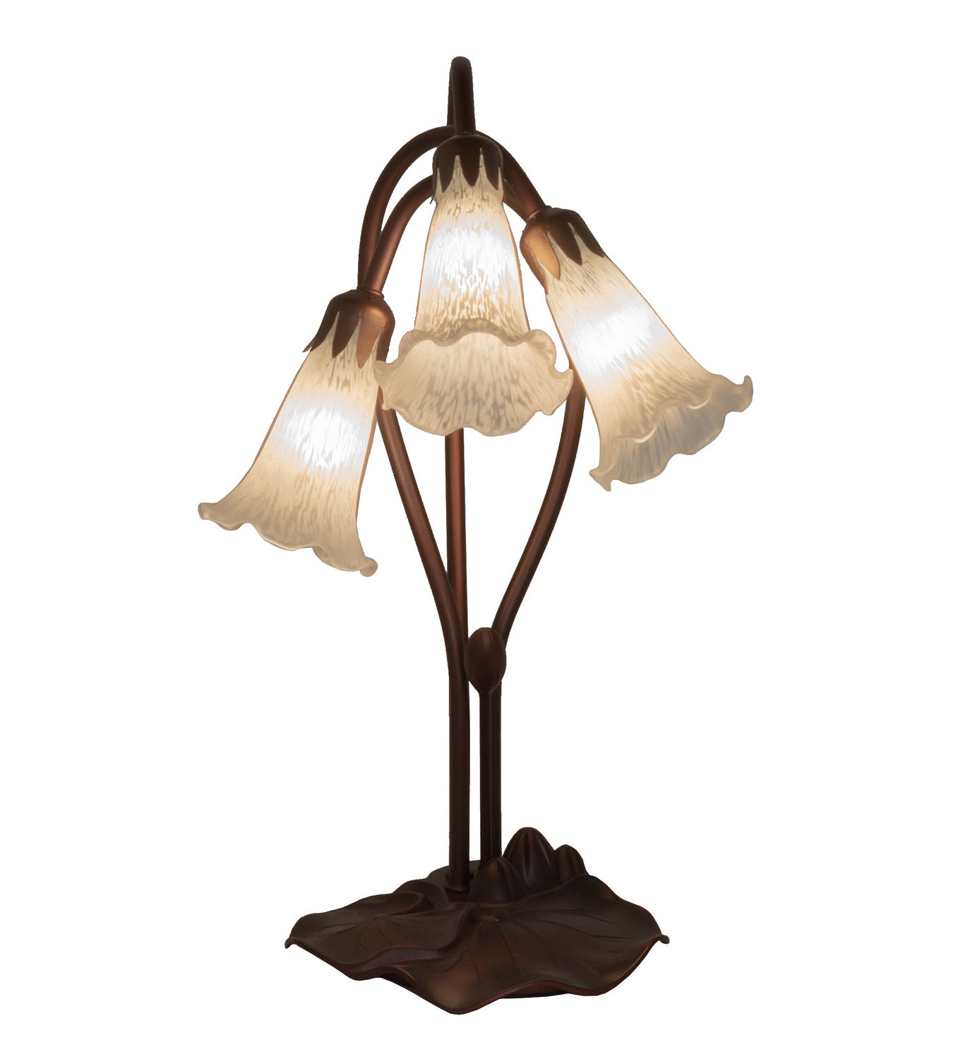 Meyda Tiffany - 15282 - Three Light Accent Lamp - White - Mahogany Bronze