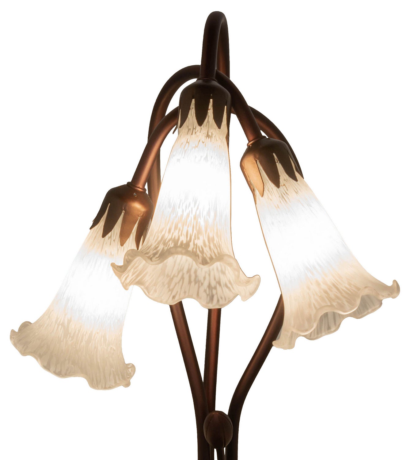 Meyda Tiffany - 15282 - Three Light Accent Lamp - White - Mahogany Bronze