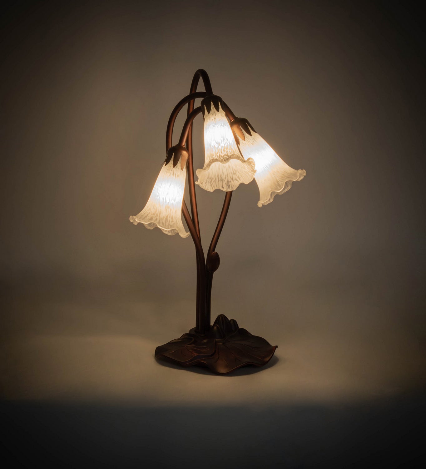 Meyda Tiffany - 15282 - Three Light Accent Lamp - White - Mahogany Bronze