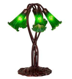 Meyda Tiffany - 15386 - Five Light Accent Lamp - Green - Mahogany Bronze