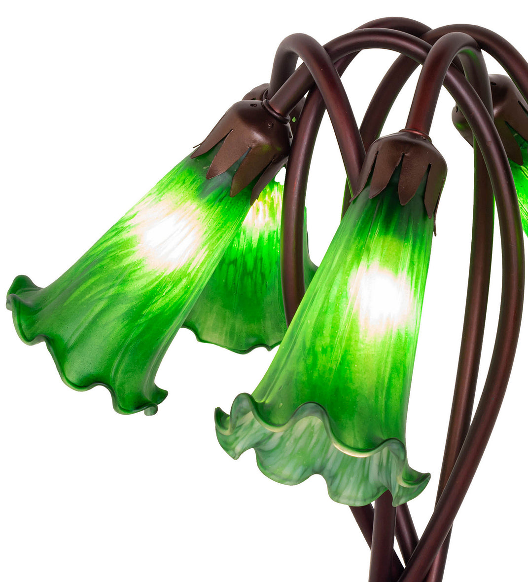 Meyda Tiffany - 15386 - Five Light Accent Lamp - Green - Mahogany Bronze