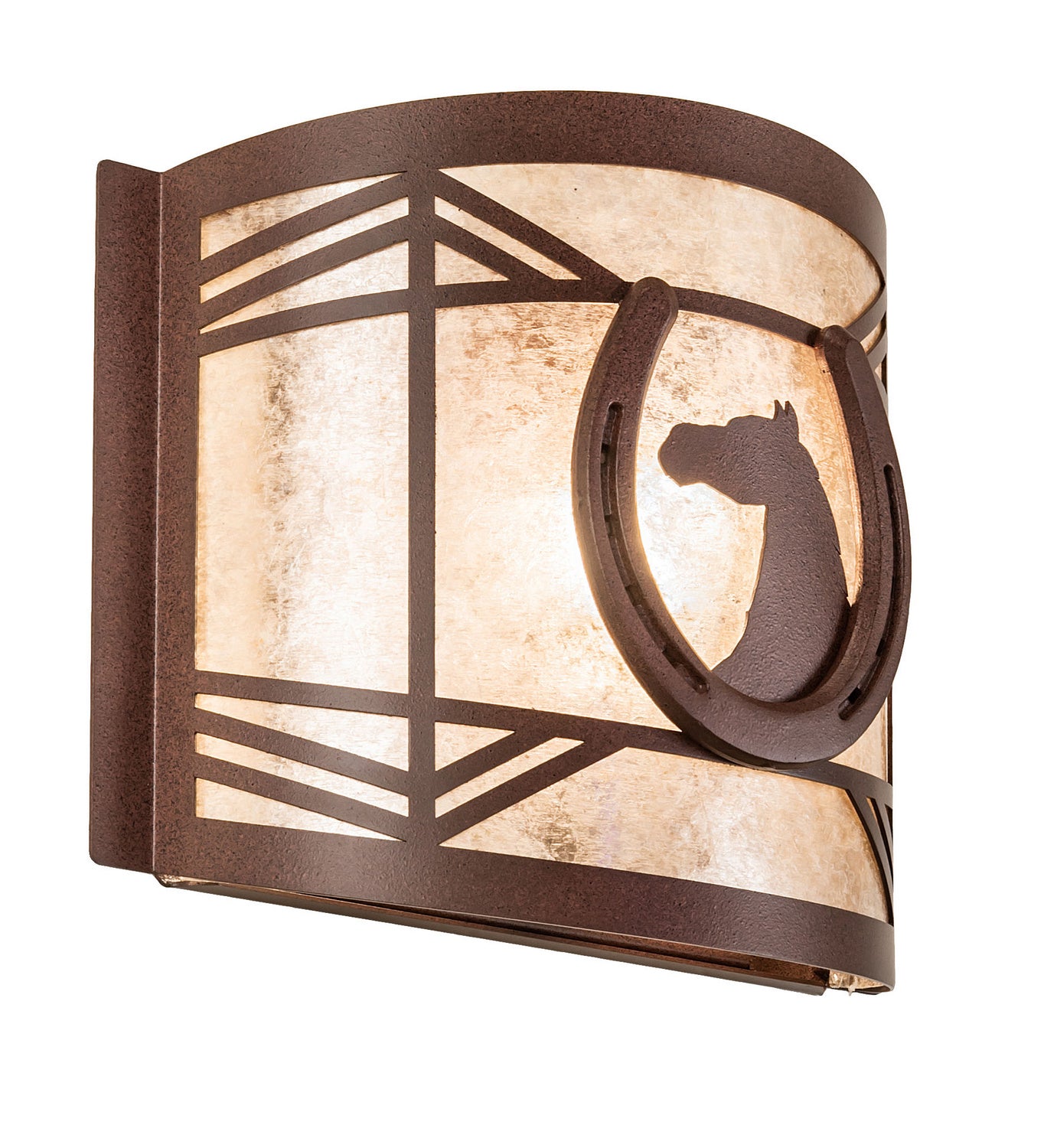 Meyda Tiffany - 15503 - One Light Wall Sconce - Horseshoe - Rust